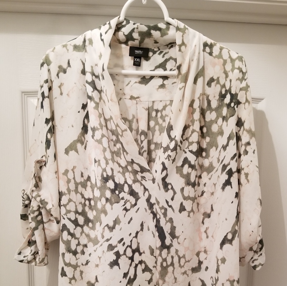 Watercolor print blouse